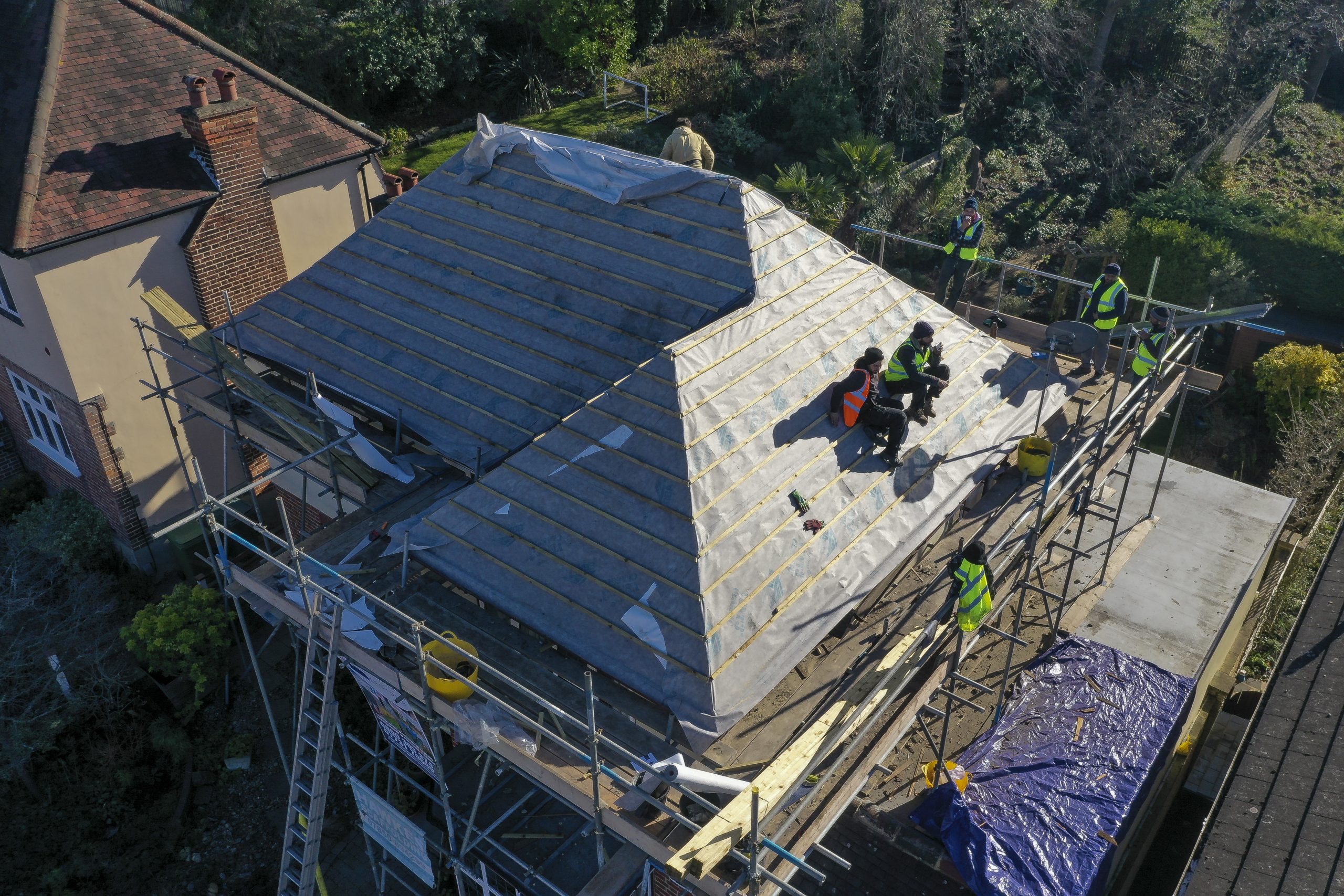Roof part way through roof replacement Roof part way through roof replacement